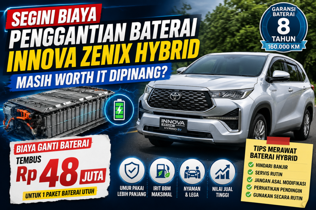 Segini Biaya Penggantian Baterai Innova Zenix Hybrid, Masih Worth It Dipinang?