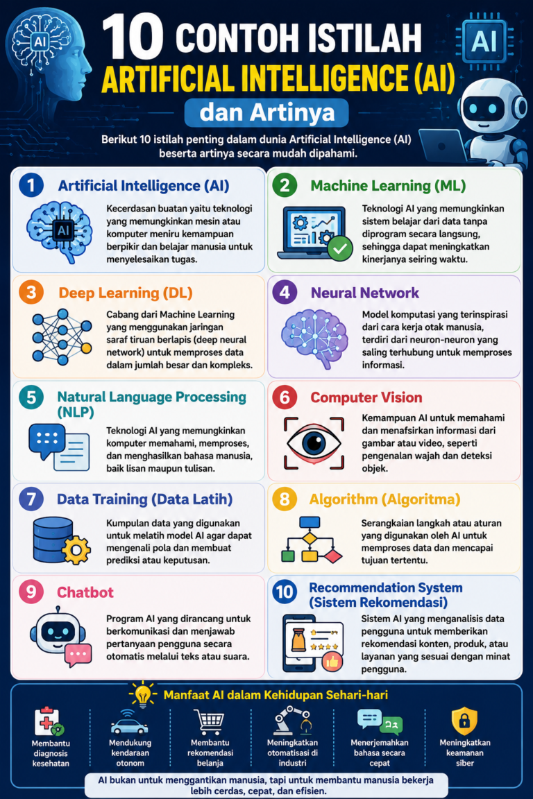 10 Contoh Istilah Artificial Intelligence (AI) dan Artinya