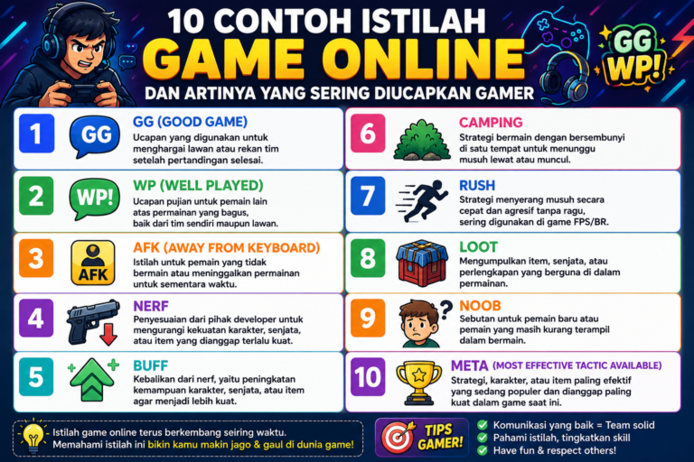 10 Contoh Istilah Game Online dan Artinya yang Sering Diucapkan Gamer