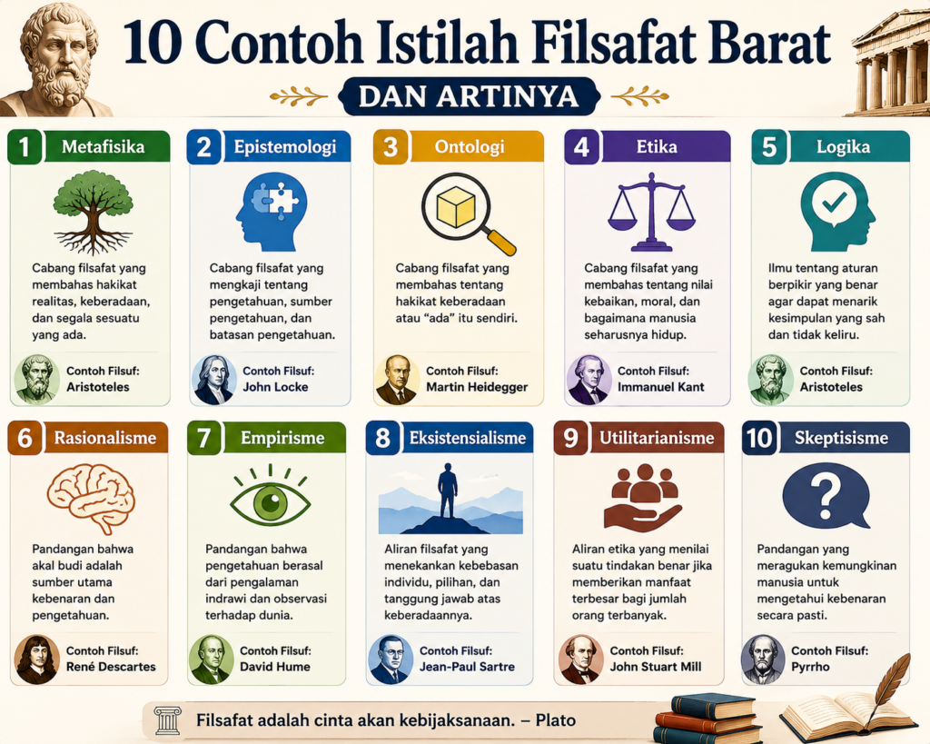 10 Contoh Istilah Filsafat Barat dan Artinya