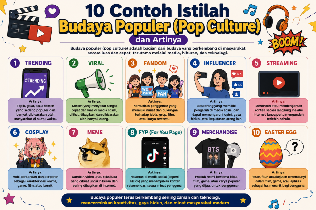 10 Contoh Istilah Budaya Populer (Pop Culture) dan Artinya
