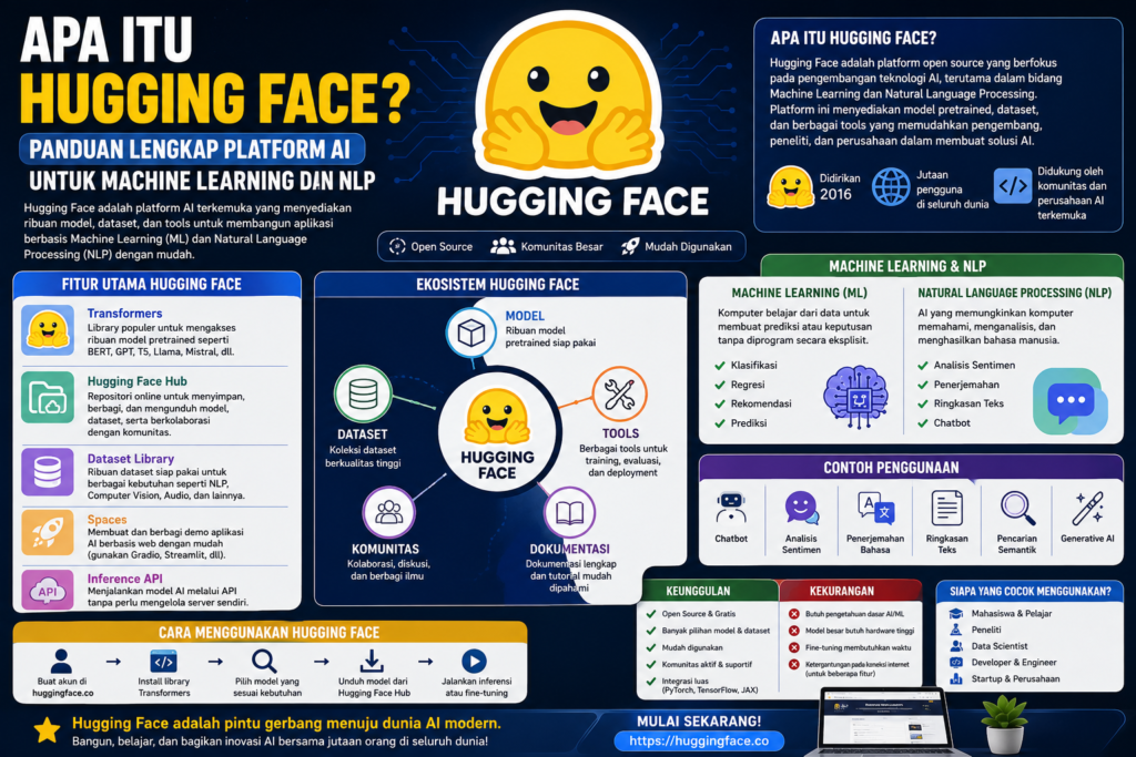 Apa Itu Hugging Face? Panduan Lengkap Platform AI untuk Machine Learning dan NLP
