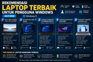 Rekomendasi Laptop Terbaik untuk Pengguna Windows Juli 2026