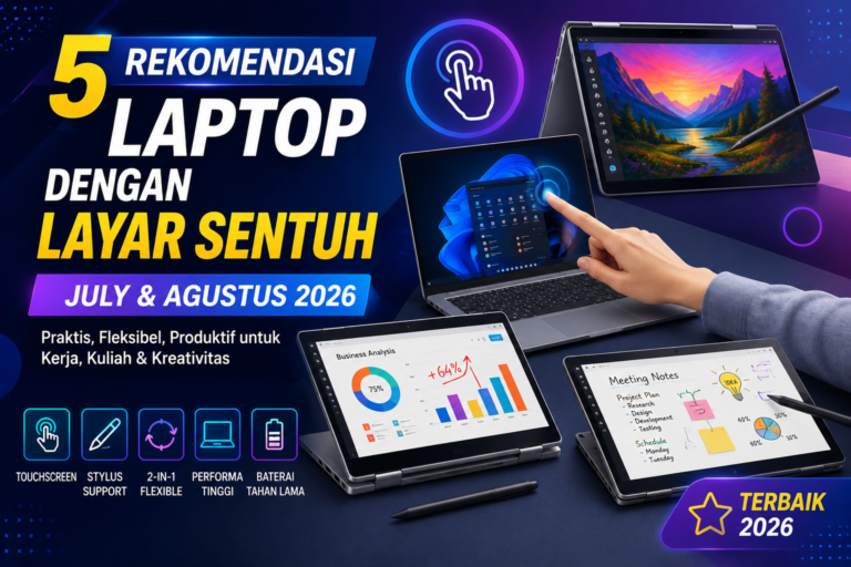 5 Rekomendasi Laptop dengan Layar Sentuh Juli dan Agustus 2026, Cocok untuk Kerja, Kuliah, dan Kreativitas