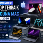 # Rekomendasi Laptop Terbaik untuk Pengguna Mac Juli 2026: 5 MacBook Paling Layak Dibeli Tahun Ini  Bagi pengguna yang mengutamakan performa, desain premium, dan ekosistem yang terintegrasi, **MacBook** masih menjadi pilihan utama di pasar laptop premium. Memasuki **Juli 2026**, Apple menghadirkan berbagai pilihan MacBook yang semakin bertenaga berkat chip Apple Silicon generasi terbaru, peningkatan kemampuan AI, layar berkualitas tinggi, serta daya tahan baterai yang mengesankan.  Baik Anda seorang mahasiswa, profesional, programmer, editor video, desainer grafis, maupun content creator, memilih MacBook yang sesuai dengan kebutuhan akan membantu meningkatkan produktivitas sehari-hari. Namun, dengan banyaknya pilihan yang tersedia, menentukan model terbaik bisa menjadi tantangan.  Artikel ini akan membahas **5 rekomendasi laptop terbaik untuk pengguna Mac Juli 2026** beserta kelebihan masing-masing agar Anda dapat memilih perangkat yang paling sesuai.  ---  # Mengapa Memilih MacBook?  MacBook memiliki sejumlah keunggulan yang membuatnya tetap menjadi salah satu laptop paling diminati di dunia.  ## 1. Performa Tinggi  Chip Apple Silicon menawarkan kombinasi CPU, GPU, dan Neural Engine yang mampu menjalankan berbagai aplikasi berat dengan lancar, mulai dari editing video hingga pengembangan aplikasi.  ## 2. Baterai Tahan Lama  MacBook dikenal memiliki efisiensi daya yang sangat baik. Dalam penggunaan normal, baterainya mampu bertahan hingga belasan jam sehingga cocok bagi pengguna yang sering bekerja di luar ruangan.  ## 3. Layar Berkualitas Tinggi  Layar Liquid Retina dan Liquid Retina XDR menghasilkan warna yang tajam, akurat, serta tingkat kecerahan tinggi. Hal ini sangat penting bagi editor foto maupun video.  ## 4. Terintegrasi dengan Ekosistem Apple  Pengguna iPhone, iPad, Apple Watch, dan AirPods akan merasakan kemudahan melalui fitur AirDrop, Handoff, Universal Clipboard, iCloud, hingga Continuity Camera.  ## 5. Nilai Jual Kembali Tinggi  Dibandingkan banyak laptop premium lainnya, MacBook cenderung memiliki nilai jual kembali yang tetap tinggi, sehingga menjadi investasi jangka panjang yang menarik.  ---  # 1. MacBook Pro 16 inci (M5 Max)  MacBook Pro 16 inci merupakan pilihan terbaik bagi pengguna profesional yang membutuhkan performa maksimal.  ### Spesifikasi Unggulan  * Chip Apple M5 Max * GPU berperforma tinggi * RAM hingga 64GB * SSD hingga 8TB * Layar Liquid Retina XDR 16,2 inci * Refresh rate ProMotion 120Hz * Speaker enam driver berkualitas studio  ### Kelebihan  * Sangat cepat untuk rendering video 4K dan 8K. * Mampu menangani proyek desain dan animasi kompleks. * Pendinginan optimal untuk pekerjaan berat. * Daya tahan baterai sangat baik. * Cocok untuk penggunaan profesional.  Laptop ini sangat direkomendasikan bagi editor video, animator, arsitek, developer, hingga kreator konten profesional.  ---  # 2. MacBook Pro 14 inci (M5 Pro)  Jika menginginkan performa tinggi dalam ukuran yang lebih ringkas, MacBook Pro 14 inci adalah pilihan yang sangat menarik.  ### Spesifikasi  * Apple M5 Pro * RAM hingga 48GB * SSD hingga 4TB * Liquid Retina XDR * Thunderbolt generasi terbaru * HDMI * SDXC Card Reader  ### Kelebihan  * Mudah dibawa bepergian. * Performa hampir setara versi 16 inci. * Layar tajam dan akurat. * Sangat nyaman untuk multitasking. * Mendukung berbagai aplikasi profesional.  Model ini cocok untuk editor foto, programmer, content creator, dan pekerja kreatif.  ---  # 3. MacBook Air 15 inci (M5)  MacBook Air 15 inci menawarkan kombinasi layar besar, bobot ringan, dan performa yang efisien.  ### Spesifikasi  * Apple M5 * RAM hingga 32GB * SSD hingga 2TB * Liquid Retina Display * Kamera 12MP Center Stage * Sistem audio enam speaker  ### Kelebihan  * Desain tipis dan elegan. * Layar luas untuk multitasking. * Tidak menggunakan kipas sehingga senyap. * Cocok untuk pekerjaan kantor maupun kuliah. * Baterai awet.  MacBook Air 15 inci menjadi pilihan ideal bagi pengguna yang menginginkan layar lebih besar tanpa harus membawa laptop yang berat.  ---  # 4. MacBook Air 13 inci (M5)  MacBook Air 13 inci tetap menjadi salah satu laptop Apple paling populer karena ringan dan praktis.  ### Spesifikasi  * Apple M5 * RAM hingga 24GB * SSD hingga 2TB * Liquid Retina 13,6 inci * Touch ID * MagSafe Charging  ### Kelebihan  * Sangat ringan. * Mudah dibawa ke mana saja. * Performa cepat untuk aktivitas harian. * Konsumsi daya sangat efisien. * Harga lebih terjangkau dibanding seri Pro.  Laptop ini cocok untuk mahasiswa, pelajar, penulis, guru, serta pekerja kantoran.  ---  # 5. MacBook Pro 14 inci (M5)  Bagi pengguna yang menginginkan laptop profesional dengan harga lebih kompetitif, MacBook Pro 14 inci versi standar menjadi pilihan yang tepat.  ### Spesifikasi  * Apple M5 * RAM hingga 32GB * SSD hingga 2TB * Liquid Retina XDR * ProMotion Display * Thunderbolt  ### Kelebihan  * Performa tinggi. * Layar premium. * Speaker berkualitas. * Build quality sangat baik. * Cocok untuk multitasking.  Laptop ini ideal bagi fotografer, editor video ringan, dan pengguna profesional yang membutuhkan performa lebih dibanding MacBook Air.  ---  # Tips Memilih MacBook Terbaik  Agar tidak salah memilih, perhatikan beberapa hal berikut.  ## Tentukan Kebutuhan  * Untuk browsing, mengetik, kuliah, dan pekerjaan ringan, MacBook Air sudah sangat memadai. * Untuk editing video, desain grafis, coding skala besar, atau animasi, MacBook Pro merupakan pilihan yang lebih tepat.  ## Pilih Kapasitas RAM  * 16GB cocok untuk penggunaan umum. * 24GB–32GB ideal untuk multitasking. * 48GB–64GB disarankan bagi profesional yang menjalankan aplikasi berat.  ## Kapasitas Penyimpanan  Jika sering menyimpan file video, foto RAW, atau proyek desain, pilih SSD minimal 1TB agar tidak cepat kehabisan ruang.  ## Pertimbangkan Ukuran Layar  * **13 inci**: paling ringan dan mudah dibawa. * **15 inci**: lebih nyaman untuk bekerja dengan banyak jendela aplikasi. * **16 inci**: pilihan terbaik bagi profesional yang membutuhkan ruang kerja luas.  ---  # Siapa yang Cocok Menggunakan MacBook?  MacBook cocok digunakan oleh berbagai kalangan, antara lain:  * Mahasiswa * Guru dan dosen * Programmer * Editor video * Fotografer * Desainer grafis * Content creator * Digital marketer * Pebisnis * Freelancer  Dengan performa yang konsisten dan sistem operasi macOS yang stabil, MacBook mampu memenuhi kebutuhan produktivitas maupun kreativitas.  ---  # Kelebihan macOS untuk Produktivitas  Sistem operasi macOS dirancang untuk memberikan pengalaman yang sederhana namun bertenaga. Antarmuka yang intuitif memudahkan pengguna baru beradaptasi, sementara pembaruan keamanan rutin membantu menjaga data tetap aman.  Selain itu, aplikasi bawaan seperti Safari, Pages, Keynote, Numbers, Notes, dan FaceTime telah dioptimalkan untuk bekerja secara efisien. Dukungan aplikasi profesional seperti Final Cut Pro, Logic Pro, Xcode, Adobe Creative Cloud, hingga Microsoft Office juga membuat MacBook menjadi perangkat andalan di berbagai bidang pekerjaan.  ---  # Kesimpulan  Pada Juli 2026, MacBook tetap menjadi salah satu laptop premium terbaik berkat kombinasi performa tinggi, efisiensi daya, kualitas layar, dan integrasi ekosistem Apple. **MacBook Pro 16 inci (M5 Max)** menjadi pilihan utama bagi profesional yang membutuhkan tenaga maksimal untuk editing video, desain 3D, dan pengembangan aplikasi. Sementara itu, **MacBook Pro 14 inci (M5 Pro)** menawarkan keseimbangan ideal antara performa dan portabilitas.  Bagi pengguna yang lebih mengutamakan mobilitas, **MacBook Air 15 inci (M5)** dan **MacBook Air 13 inci (M5)** memberikan pengalaman yang cepat, ringan, dan hemat daya untuk aktivitas sehari-hari. Sedangkan **MacBook Pro 14 inci (M5)** menjadi opsi menarik bagi pengguna yang menginginkan fitur profesional dengan harga yang lebih kompetitif.  Sebelum membeli, pastikan Anda menyesuaikan pilihan MacBook dengan kebutuhan pekerjaan, kapasitas RAM, penyimpanan SSD, serta ukuran layar. Dengan memilih model yang tepat, Anda akan mendapatkan laptop yang mampu mendukung produktivitas dan kreativitas secara optimal selama bertahun-tahun.