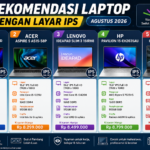 5 rekomendasi laptop dengan layar ips agustus 2026