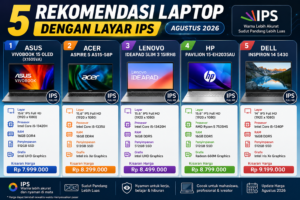 5 rekomendasi laptop dengan layar ips agustus 2026