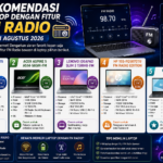 5 Rekomendasi Laptop dengan Fitur Radio FM Terbaik (Juli & Agustus 2026)Di tengah pesatnya perkembangan teknologi streaming musik dan audio digital berbasis internet, radio FM (Frequency Modulation) tetap memiliki tempat khusus bagi banyak orang. Radio FM menyajikan siaran berita lokal secara real-time, musik tanpa kuota internet, serta menjadi sarana komunikasi darurat yang andal ketika jaringan seluler atau Wi-Fi bermasalah.Bagi pengguna yang menginginkan perangkat kerja sekaligus hiburan serbaguna tanpa tergantung koneksi internet, memiliki laptop berfitur radio FM adalah nilai tambah yang besar. Memasuki periode Juli hingga Agustus 2026, pasar laptop menawarkan beberapa lini perangkat menarik yang mendukung penerimaan siaran radio FM—baik melalui modul hardware tuner internal terintegrasi maupun dukungan tuner eksternal terdedikasi.Berikut adalah panduan lengkap dan 5 rekomendasi laptop terbaik untuk menikmati siaran radio FM tanpa hambatan di pertengahan tahun 2026.Mengapa Fitur Radio FM di Laptop Tetap Relevan di Tahun 2026?Meskipun layanan streaming audio saat ini sangat populer, fitur radio analog/FM pada laptop tetap menawarkan beberapa keunggulan utama:Hemat Kuota Data & Bebas Internet: Anda dapat mendengarkan musik, acara bincang-bincang, atau siaran olahraga secara gratis tanpa memotong paket data internet atau bergantung pada Wi-Fi.Akses Informasi Darurat: Saat terjadi pemadaman listrik atau gangguan jaringan seluler, siaran radio FM merupakan saluran komunikasi utama untuk memperoleh pembaruan informasi dari pemerintah atau lembaga lokal.Penggunaan Daya Efisien: Menangkap gelombang radio FM mengonsumsi daya baterai jauh lebih sedikit dibandingkan melakukan streaming video atau audio definisi tinggi via internet.Memahami Teknologi Radio FM pada Laptop Modern (2026)Sebelum masuk ke daftar rekomendasi, penting untuk dicatat bahwa dalam industri laptop modern tahun 2026, fitur radio FM umumnya dihadirkan melalui dua metode utama:Modul Hardware Tuner bawaan / Kartu Modul Kombinasi: Beberapa laptop kelas industri, edukasi, atau edisi khusus dilengkapi modul tuner FM internal (sering kali terintegrasi dengan kartu Wi-Fi/Bluetooth atau modul modem WWAN 4G/5G). Antena headset (colokan audio 3.5mm) biasanya berfungsi sebagai antena penerima gelombang FM.Paket Tuner FM USB / Software Dedicated: Beberapa produsen menghadirkan laptop bundle yang mendukung integrasi dongle FM/DAB Tuner tingkat lanjut yang dapat diakses langsung via aplikasi bawaan laptop secara plug-and-play.5 Rekomendasi Laptop dengan Fitur Radio FM (Juli – Agustus 2026)1. Panasonic Toughbook 55 (MK3 / 2026 Edition)Laptop Rugged Serbaguna dengan Modul Komunikasi TerintegrasiPanasonic Toughbook 55 merupakan laptop kategori semi-rugged pilihan utama bagi pekerja lapangan, teknisi, dan personel militer. Perangkat ini dikenal dengan desain modularnya (expansion bay) yang memungkinkan pengguna memasukkan berbagai modul perangkat keras khusus, termasuk modul receiver radio FM/AM dan pemancar komunikasi khusus.Laptop ini memiliki daya tahan fisik luar biasa, sertifikasi IP53, serta daya tahan baterai hingga 19 jam. Sangat cocok bagi profesional yang bekerja di area terpencil di mana sinyal internet tidak tersedia, namun butuh mendengarkan siaran radio pemantau cuaca atau berita lokal.Prosesor: Intel® Core™ Ultra / Intel® Core™ i7Layar: 14 inci FHD Touchscreen (1000 nits Outdoor Display)Kelebihan Fitur FM: Modul penerima gelombang radio terintegrasi via Expansion BayDaya Tahan Baterai: Hingga 19 Jam (Dual Battery Support)Perkiraan Harga: Rp38.000.000 – Rp45.000.0002. Dell Latitude 5450 Rugged / Education EditionLaptop Lapangan dengan Modem WWAN & Dukungan Sinyal BroadcastDell Latitude 5450 edisi khusus lapangan dirancang untuk bertahan di lingkungan kerja yang keras. Selain dibekali sasis tahan benturan dan keyboard tahan tumpahan air, laptop ini dilengkapi dengan opsi modul modem nirkabel internal yang mendukung fungsi penerimaan frekuensi radio FM lokal melalui jack audio 3.5mm sebagai antena.Performa laptop ini disokong oleh prosesor efisien dari Intel, RAM DDR5 yang cepat, serta sistem pendingin handal untuk pemakaian durasi panjang. Bagi peneliti lapangan atau pekerja konstruksi, laptop ini menyediakan akses hiburan radio FM langsung di area kerja terpencil.Prosesor: Intel® Core™ Ultra 5 / Ultra 7Layar: 14 inci FHD Anti-Glare DisplayKelebihan Fitur FM: Support receiver frekuensi FM via kartu modul komunikasi internalFitur Tambahan: Ketahanan standar militer MIL-STD-810H, port I/O lengkapPerkiraan Harga: Rp22.000.000 – Rp26.000.0003. HP Fortis G11 Chromebook / Windows EditionLaptop Edukasi Tangguh dengan Integrasi Audio TunerSeri HP Fortis dirancang khusus untuk sektor pendidikan dan pengguna outdoor yang membutuhkan laptop dengan durabilitas tinggi serta fitur komunikasi lengkap. HP membekali lini Fortis edisi 2026 dengan modul konektivitas serbaguna yang mencakup dukungan frekuensi radio FM untuk keperluan pembelajaran audio dan siaran berita sekolah/lokal.Dengan harga yang terjangkau dan bodi berpelindung karet tahan jatuh, laptop ini sangat aman digunakan oleh siswa maupun pekerja lapangan yang sering berpindah tempat.Prosesor: Intel® N-Series / Intel® Core™ i3Layar: 14 inci HD/FHD TouchscreenKelebihan Fitur FM: Dukungan hardware tuner audio untuk siaran radio lokalPerkiraan Harga: Rp8.500.000 – Rp12.000.0004. Lenovo ThinkPad T14 Gen 5 (Custom Modul WWAN/FM)Laptop Bisnis Profesional dengan Opsi Konektivitas TerlengkapLenovo ThinkPad T14 adalah "kuda beban" di dunia korporat. Pada versi yang dapat dikonfigurasi kustom untuk kebutuhan khusus (seperti penyiaran atau riset pasar), ThinkPad T14 dapat dipasangi kartu penerima radio FM/SDR (Software Defined Radio) pada slot M.2 tambahan.Pengguna dapat memantau siaran FM lokal melalui aplikasi pemutar audio Lenovo secara lancar. Ditambah dengan keyboard ergonomis khas ThinkPad dan layar rasio 16:10 yang nyaman, laptop ini merupakan pilihan solid untuk analisis data sekaligus mendengarkan siaran favorit.Prosesor: AMD Ryzen™ 7 PRO / Intel® Core™ Ultra 7Layar: 14 inci WUXGA IPS Anti-GlareKelebihan Fitur FM: M.2 Expansion Slot untuk pemindai frekuensi radio FM/AMPerkiraan Harga: Rp21.000.000 – Rp25.000.0005. ASUS ExpertBook B3 Detachable (B3000) BundleLaptop 2-in-1 Fleksibel dengan Bundle FM USB Tuner & Mode TabletASUS ExpertBook B3 Detachable merupakan laptop fleksibel dengan layar yang dapat dilepas dari keyboard-nya. Pada paket penjualan edisi khusus pertengahan 2026, ASUS menyediakan aksesori USB-C FM Tuner presisi tinggi lengkap dengan aplikasi bawaan ASUS Radio Player.Bentuknya yang ringkas seperti tablet menjadikan laptop ini sangat nyaman digunakan untuk bersantai sambil mendengarkan siaran radio FM di rumah, taman, maupun saat bepergian.Prosesor: Snapdragon® 7c Gen 2 / Chipset Efisien TerbaruLayar: 10.5 inci WUXGA (1920x1200) TouchscreenKelebihan Fitur FM: Plug-and-play FM Radio receiver via USB-C + Antena internalPerkiraan Harga: Rp9.500.000 – Rp11.500.000Perbandingan Spesifikasi RingkasModel LaptopUkuran LayarJenis Implementasi FMDaya Tahan BateraiKisaran HargaPanasonic Toughbook 5514" FHDModul Internal Expansion BayHingga 19 JamRp38 Juta – Rp45 JutaDell Latitude 5450 Rugged14" FHDReceiver Internal Modul WWANHingga 14 JamRp22 Juta – Rp26 JutaHP Fortis G1114" HD/FHDHardware Tuner EdukasiHingga 12 JamRp8,5 Juta – Rp12 JutaLenovo ThinkPad T14 Gen 514" WUXGASlot M.2 / SDR Radio ReceiverHingga 15 JamRp21 Juta – Rp25 JutaASUS ExpertBook B310.5" WUXGAExternal USB-C Receiver BundleHingga 13 JamRp9,5 Juta – Rp11,5 JutaPanduan Penting Sebelum Membeli Laptop Berfitur Radio FMBerikut beberapa tips agar Anda tidak salah memilih perangkat:Gunakan Earphone Wired sebagai Antena: Sebagian besar laptop dengan fitur tuner FM membutuhkan earphone/headphone bercolokan jack 3.5mm untuk bertindak sebagai antena penerima gelombang radio yang jernih.Cek Ketersediaan Modul: Beberapa produsen menyediakan fitur FM sebagai opsi tambahan (optional module). Pastikan Anda memilih varian yang menyertakan modul tersebut pada deskripsi spesifikasi.Alternatif Dongle USB SDR: Jika laptop impian Anda tidak memiliki tuner FM bawaan, Anda selalu dapat menambahkan USB Radio Tuner mini (SDR Dongle) dengan harga terjangkau yang kompatibel dengan seluruh laptop Windows 11 dan Windows 12 di tahun 2026.Dapatkan kebebasan mendengarkan musik dan berita tanpa tergantung koneksi internet dengan memilih laptop berfitur radio FM terbaik pada periode Juli – Agustus 2026 inv
