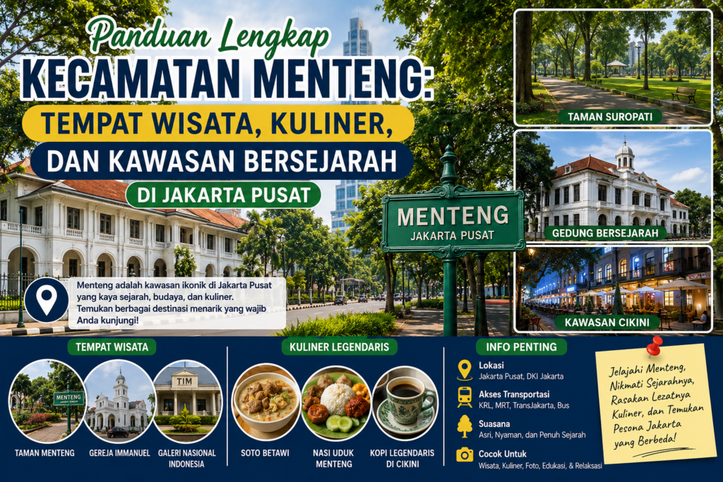 Panduan Lengkap Kecamatan Menteng: Tempat Wisata, Kuliner, dan Kawasan Bersejarah di Jakarta Pusat