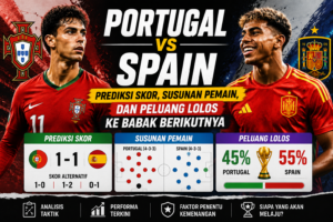 Portugal vs Spain: Prediksi Skor, Susunan Pemain, dan Peluang Lolos ke Babak Berikutnya