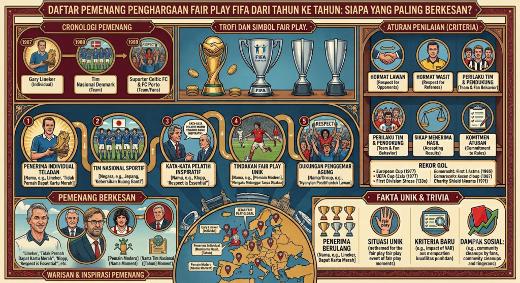 Daftar Pemenang Penghargaan Fair Play FIFA dari Tahun ke Tahun, Siapa yang Paling Berkesan?