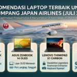 Rekomendasi Laptop Terbaik untuk Penumpang Japan Airlines (Juli 2026)