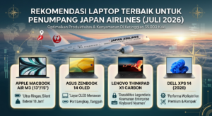 Rekomendasi Laptop Terbaik untuk Penumpang Japan Airlines (Juli 2026)