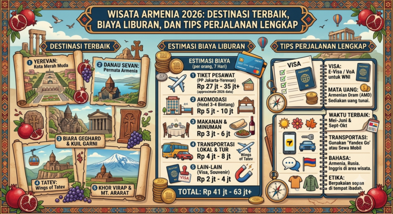 Wisata Armenia 2026: Destinasi Terbaik, Biaya Liburan, dan Tips Perjalanan Lengkap