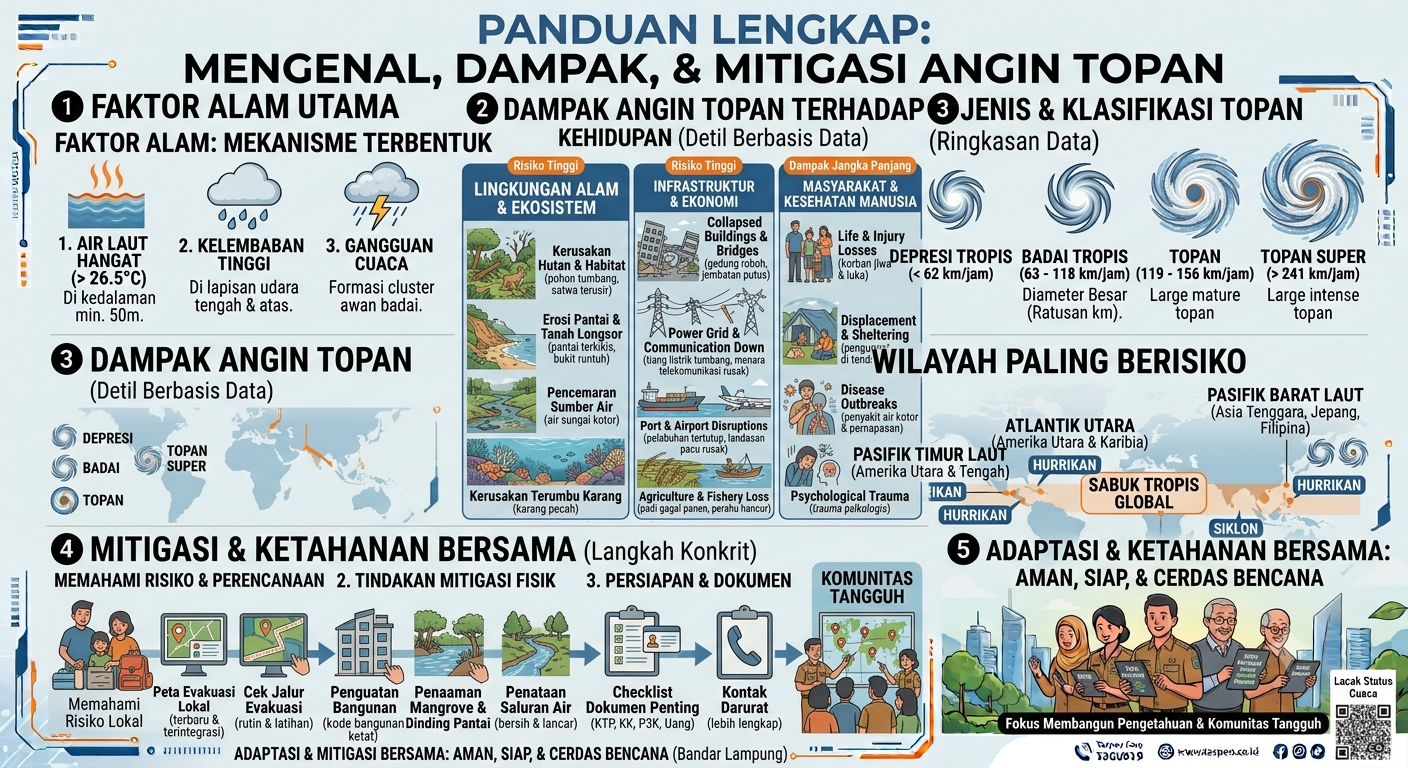 Dampak Angin Topan terhadap Lingkungan, Infrastruktur, dan Masyarakat serta Upaya Mitigasinya