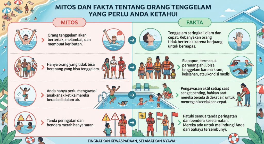 Mitos dan Fakta tentang Orang Tenggelam yang Perlu Anda Ketahui