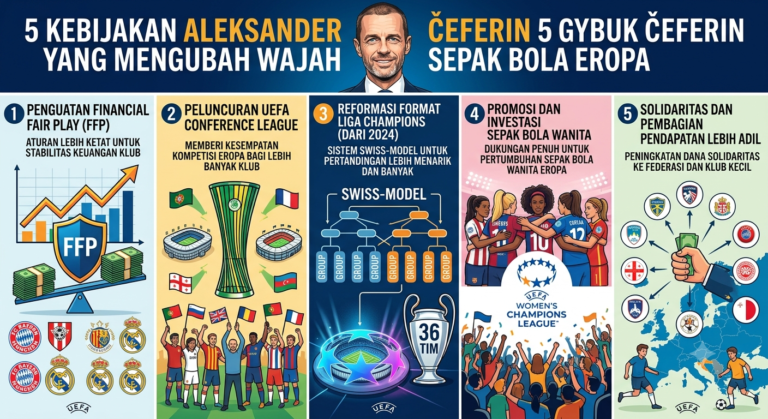 5 Kebijakan Aleksander Čeferin yang Mengubah Wajah Sepak Bola Eropa