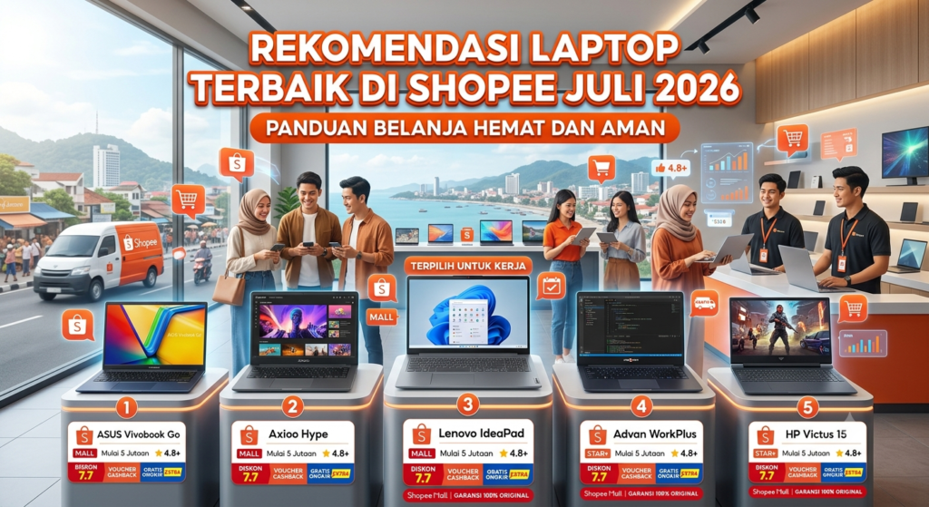 Rekomendasi Laptop Terbaik di Shopee Juli 2026: Panduan Belanja Hemat dan Aman