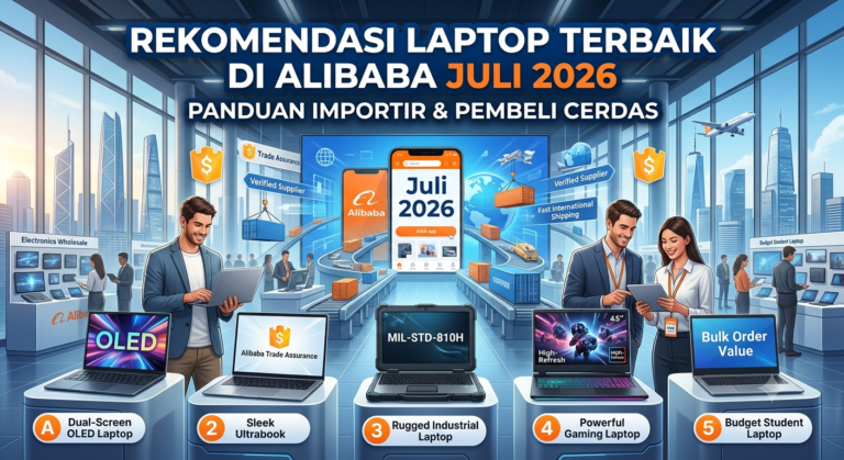 Berikut adalah artikel SEO-friendly lengkap dengan panjang ~1.000 kata yang dioptimalkan untuk pencarian **laptop terbaik untuk dibeli di Alibaba pada periode Juli 2026**.  ---  # Rekomendasi Laptop Terbaik di Alibaba Juli 2026: Panduan Importir & Pembeli Cerdas  Di pertengahan tahun **2026**, platform *e-commerce* B2B global **Alibaba** semakin menjadi pilihan utama tidak hanya bagi grosir dan pemilik merek *white-label*, tetapi juga bagi pengguna individu yang mencari laptop berspesifikasi tinggi langsung dari produsen (*Original Equipment Manufacturer* / OEM).  Seiring pesatnya perkembangan integrasi kecerdasan buatan (**Copilot+ PC**), efisiensi daya chipset modern, dan makin terjangkunya panel layar berkualitas tinggi, Alibaba menawarkan beragam pilihan laptop unik yang sulit ditemukan di ritel lokal. Pada **Juli 2026**, berikut adalah panduan lengkap dan rekomendasi laptop terbaik yang bisa Anda beli di Alibaba untuk berbagai kebutuhan komputasi.  ---  ## Mengapa Membeli Laptop di Alibaba pada Juli 2026?  Membeli perangkat elektronik atau komputer di Alibaba menawarkan beberapa keunggulan strategis dibanding marketplace B2C biasa:  * **Harga Langsung dari Pabrik (*Factory-Direct Pricing*):** Anda memotong rantai distribusi, sehingga mendapatkan harga jauh di bawah retail pasar lokal. * **Kustomisasi Spesifikasi (OEM/ODM):** Bagi pelaku bisnis atau instansi, Anda bisa memesan laptop dengan logo sendiri, penyesuaian kapasitas RAM/SSD, hingga tata letak *keyboard* khusus. * **Akses ke Tren Hardware Terbaru:** Pabrikan di Alibaba sering kali merilis laptop dengan form-factor inovatif (seperti dual-screen atau mini PC portabel) lebih cepat ke pasar. * **Jaminan Transaksi (*Alibaba Trade Assurance*):** Melindungi pembayaran Anda sampai barang diterima dalam kondisi sesuai spesifikasi yang disepakati.  ---  ## 5 Rekomendasi Laptop Terbaik di Alibaba (Juli 2026)  ### 1. Custom Dual-Screen OLED Laptop (OEM/ODM) – Laptop Multitasking Terbaik  Laptop dua layar yang sebelumnya hanya diproduksi oleh merek-merek besar kini banyak diproduksi oleh pabrikan *tier-1* di Alibaba dengan harga yang jauh lebih kompetitif.  * **Spesifikasi Utama:** * **Prosesor:** Intel Core Ultra 7 / Ultra 9 atau AMD Ryzen 7 Series * **Layar:** Dual 14-inch OLED Touchscreen (2.8K Resolution) * **RAM:** 16GB / 32GB LPDDR5X * **Penyimpanan:** 512GB / 1TB NVMe PCIe 4.0 SSD   * **Keunggulan:** Sangat fleksibel untuk *multitasking*, pemrogram (*developer*), dan kreator konten. Desain tanpa keyboard fisik permanen (menggunakan keyboard Bluetooth magnetik) memberikan area kerja visual dua kali lipat dalam bentuk yang tetap portabel.  ---  ### 2. Ultrabook Metal Thin & Light (Intel Core Ultra / Copilot+ PC) – Terbaik untuk Pekerja Kantor  Bagi pembeli yang membutuhkan laptop bisnis bergaya elegan mirip ultrabook kelas atas namun dengan efisiensi biaya maksimal.  * **Spesifikasi Utama:** * **Bodi:** Full Aluminum Alloy Unibody Chassis * **Layar:** 14-inch atau 15.6-inch IPS / OLED (2560x1600, 120Hz) * **Prosesor:** Intel Core Ultra 5 / Ultra 7 * **Baterai:** Tahan 12–15 jam penggunaan produktif   * **Keunggulan:** Kualitas rakitan (*build quality*) berbahan logam memberikan kesan sangat premium. Dapur pacu generasi baru yang efisien membuat daya tahan baterainya sangat dapat diandalkan untuk perjalanan bisnis.  ---  ### 3. Rugged Industrial Laptop (MIL-STD-810H) – Laptop Outdoor & Lapangan Terbaik  Alibaba adalah tempat terbaik untuk berburu laptop khusus industri (*rugged laptop*) yang tahan banting, tahan air, dan tahan debu untuk penggunaan di area pertambangan, konstruksi, atau lapangan teknis.  * **Spesifikasi Utama:** * **Sertifikasi:** IP65 / IP67 Waterproof & Dustproof, MIL-STD-810H * **Layar:** 14-inch High-Brightness Display (up to 1000 nits, readable under sunlight) * **Konektivitas:** 4G LTE / 5G SIM Slot, Serial Port (RS232), GPS Built-in   * **Keunggulan:** Sangat tangguh terhadap benturan dan suhu ekstrem. Layarnya tetap dapat dibaca dengan jelas di bawah terik matahari langsung dan memiliki kelengkapan port industri yang jarang ada di laptop konsumen biasa.  ---  ### 4. Gaming Laptop OEM (NVIDIA RTX 4060 / 4070) – Performa Grafis Hemat Biaya  Produsen laptop gaming di Alibaba kerap menyediakan sasis *barebone* atau laptop siap pakai dengan kartu grafis diskrit berkemampuan tinggi tanpa markup harga merek yang besar.  * **Spesifikasi Utama:** * **Prosesor:** AMD Ryzen 7 / Intel Core i7 * **Kartu Grafis:** NVIDIA GeForce RTX 4060 / RTX 4070 Laptop GPU * **Layar:** 16-inch QHD+ (2560x1600) 165Hz/240Hz * **Sistem Pendingin:** Dual Fan + Quad Exhaust Channel   * **Keunggulan:** Memberikan *frame rate* tinggi untuk gaming AAA serta akselerasi cepat untuk *rendering* 3D dan *editing* video dengan harga jauh di bawah laptop gaming bermerek terkenal di kelas spesifikasi yang sama.  ---  ### 5. Budget Student Laptop 15.6-Inch – Terbaik untuk Pengadaan Sekolah & Kantor  Jika tujuan Anda di Alibaba adalah mencari unit dalam jumlah banyak (*bulk order*) dengan anggaran terbatas untuk proyek pendidikan atau administrasi kantor.  * **Spesifikasi Utama:** * **Prosesor:** Intel N100 / N200 atau AMD Ryzen 3 / 5 * **RAM:** 8GB / 16GB LPDDR4X / DDR5 * **Penyimpanan:** 256GB / 512GB SSD * **Layar:** 15.6-inch Full HD (1920x1080) IPS   * **Keunggulan:** Sangat efisien secara biaya. Perangkat ini sudah lebih dari cukup untuk menangani tugas-tugas *browsing*, mengetik dokumen, mengelola spreadsheet, dan melakukan rapat virtual harian.  ---  ## Panduan Belanja Laptop Aman di Alibaba (Juli 2026)  Agar proses pembelian laptop berjalan aman dan sesuai harapan, selalu terapkan langkah-langkah pencegahan berikut:  > **Tips Transaksi:** Pastikan transaksi selalu menggunakan fasilitas **Alibaba Trade Assurance**. Hindari melakukan transfer langsung ke rekening pribadi penjual di luar sistem Alibaba.  ### 1. Verifikasi Status Penjual (*Verified Supplier*)  * Utamakan bertransaksi dengan penjual yang berstatus **Verified Supplier** atau **Gold Supplier** dengan rekam jejak minimal 3–5 tahun. * Periksa sertifikasi pabrik (ISO9001, CE, FCC, RoHS) untuk memastikan standar keamanan dan kualitas elektronik terjamin.  ### 2. Minta Sampel Produk (*Sample Order*)  Sebelum memesan dalam jumlah grosir, selalu minta penjual mengirimkan 1 unit sampel untuk menguji langsung kualitas layar, ketahanan baterai, performa keyboard, serta kestabilan perangkat lunak.  ### 3. Konfirmasi Garansi & Kompatibilitas Sistem  * Pastikan laptop sudah terpasang OS Windows yang terlisensi (*multilingual version*). * Tanyakan ketersediaan garansi sparepart (biasanya 1–2 tahun) dan penyediaan suku cadang pengganti jika terjadi masalah teknis di kemudian hari.  ---  ## Kesimpulan  Membeli laptop di **Alibaba pada Juli 2026** memberikan peluang besar untuk mendapatkan teknologi mutakhir—seperti laptop dual-screen OLED atau *rugged laptop* industri—dengan harga pabrik yang sangat efisien. Bagi pelaku bisnis, langkah ini membuka peluang marjin keuntungan yang lebih besar, sedangkan bagi pengguna individu, Alibaba menjadi tempat terbaik untuk mendapatkan spesifikasi tinggi dengan penghematan anggaran secara maksimal. Pastikan untuk selalu memilih *Verified Supplier* dan menggunakan fitur *Trade Assurance* demi keamanan belanja Anda!