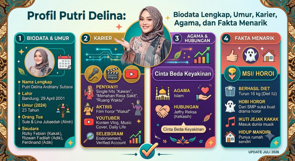 Profil Putri Delina: Biodata Lengkap, Umur, Karier, Agama, dan Fakta Menarik