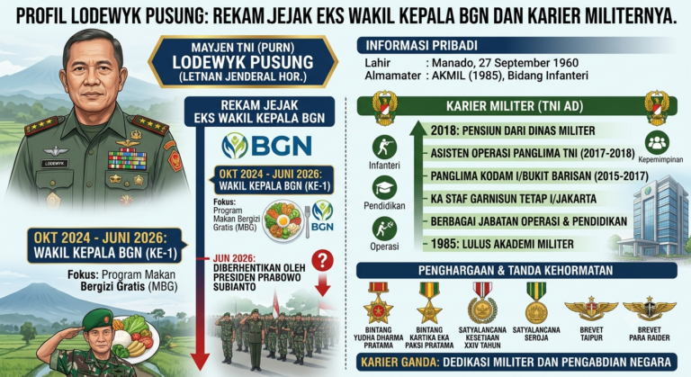 Profil Lodewyk Pusung: Rekam Jejak Eks Wakil Kepala BGN dan Karier Militernya