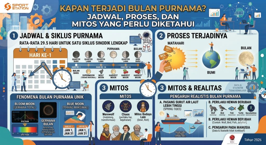 Kapan Terjadi Bulan Purnama? Jadwal, Proses, dan Mitos yang Perlu Diketahui