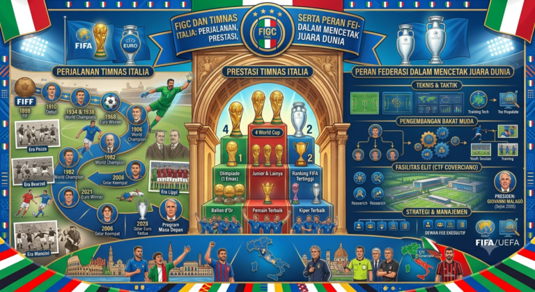 FIGC dan Timnas Italia: Perjalanan, Prestasi, serta Peran Federasi dalam Mencetak Juara Dunia