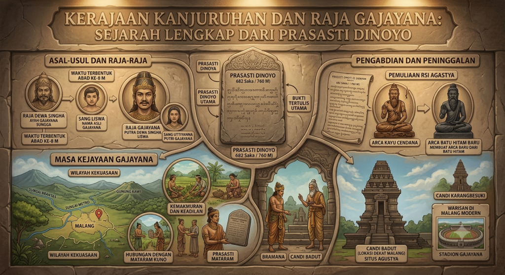 Kerajaan Kanjuruhan dan Raja Gajayana: Sejarah Lengkap dari Prasasti Dinoyo