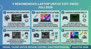 5 Rekomendasi Laptop untuk Edit Video Terbaik (Juli 2026): Tangguh untuk Render 4K dan Motion Graphic