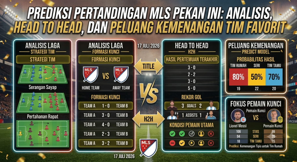Prediksi Pertandingan MLS Pekan Ini: Analisis, Head to Head, dan Peluang Kemenangan Tim Favorit