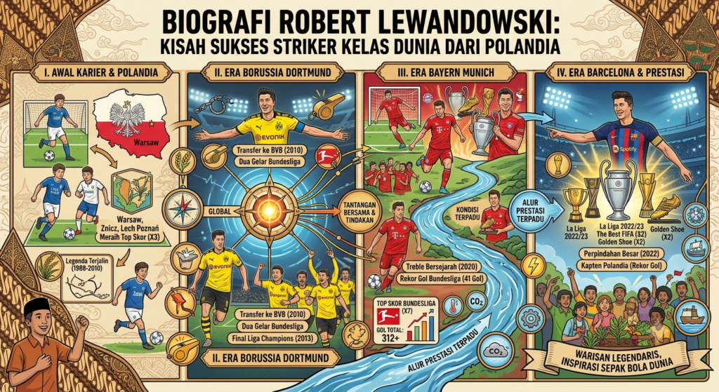 Biografi Robert Lewandowski: Kisah Sukses Striker Kelas Dunia dari Polandia