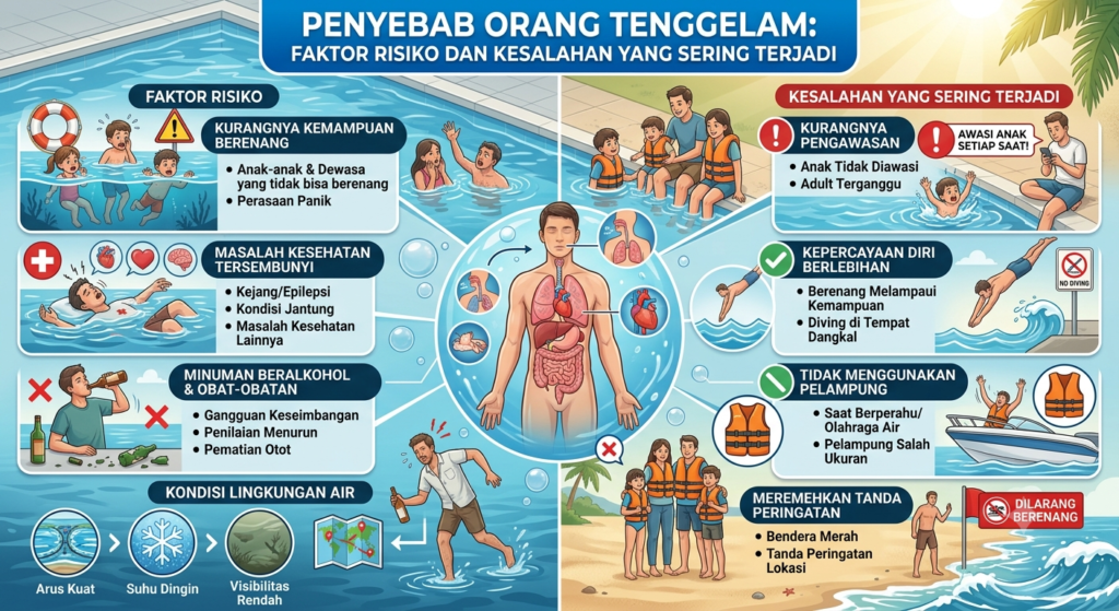 Penyebab Orang Tenggelam: Faktor Risiko dan Kesalahan yang Sering Terjadi