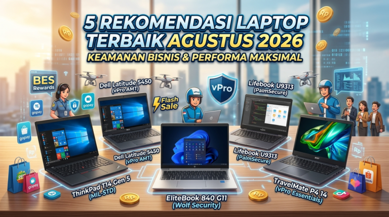 5 Rekomendasi Laptop Intel Core i5 vPro Terbaik Agustus 2026: Keamanan Bisnis & Performa Maksimal