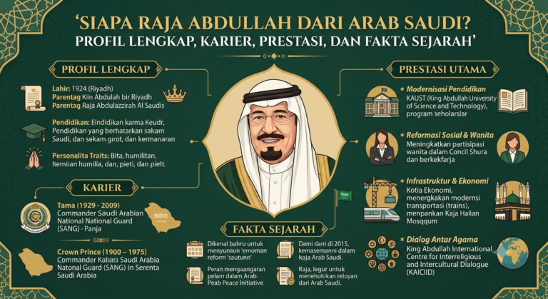 Siapa Raja Abdullah dari Arab Saudi? Profil Lengkap, Karier, Prestasi, dan Fakta Sejarah