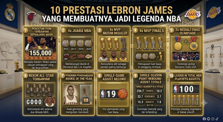 10 Prestasi LeBron James yang Membuatnya Jadi Legenda NBA