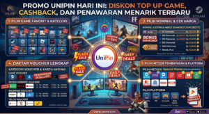 Promo UniPin Hari Ini: Diskon Top Up Game, Cashback, dan Penawaran Menarik Terbaru