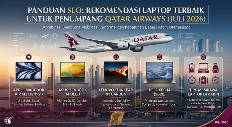Rekomendasi Laptop Terbaik untuk Penumpang Qatar Airways (Juli 2026)
