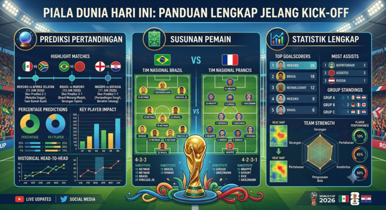 Piala Dunia Hari Ini: Prediksi Pertandingan, Susunan Pemain, dan Statistik Lengkap