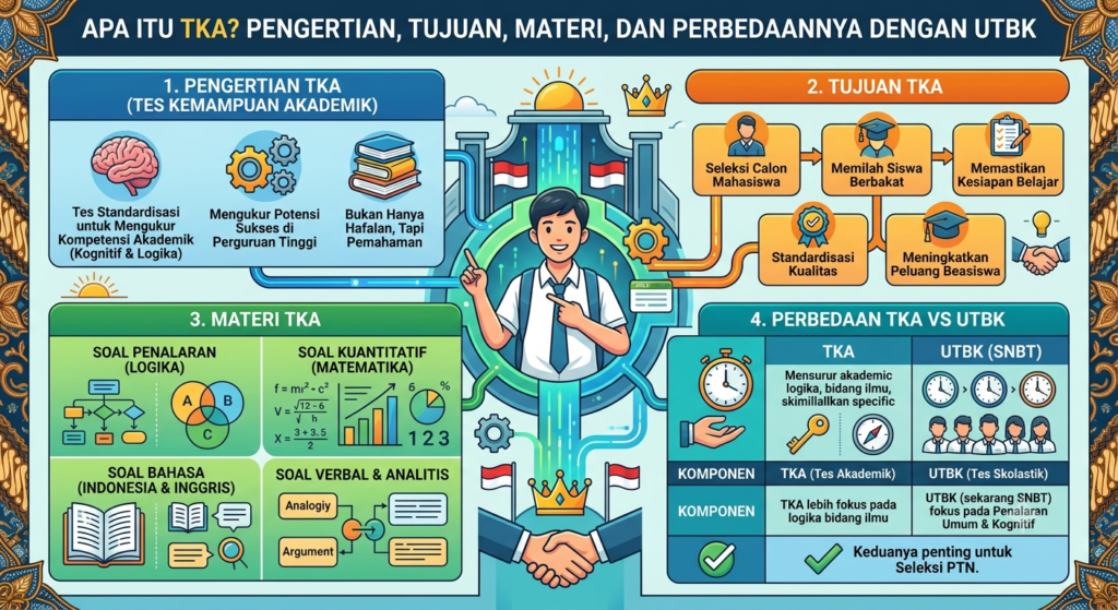 Apa Itu TKA? Pengertian, Tujuan, Materi, dan Perbedaannya dengan UTBK
