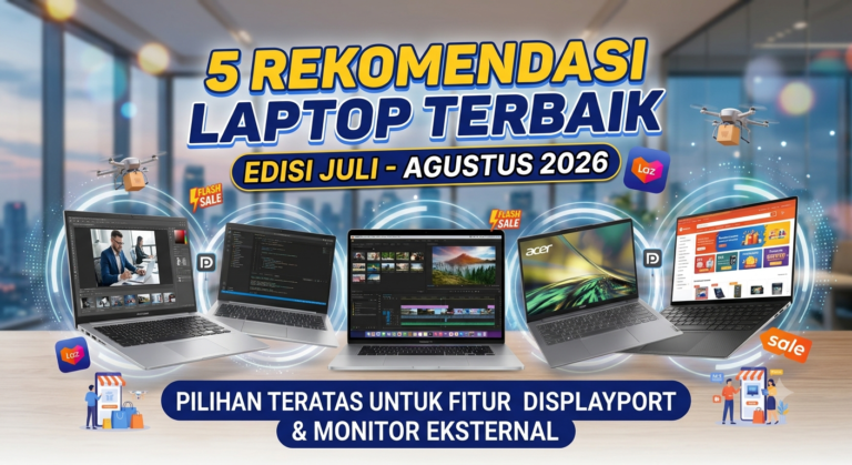 5 Rekomendasi Laptop Terbaik dengan DisplayPort (Juli - Agustus 2026): Multitasking Lancar & Visual Maksimal