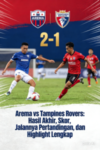 Hasil Arema vs Tampines