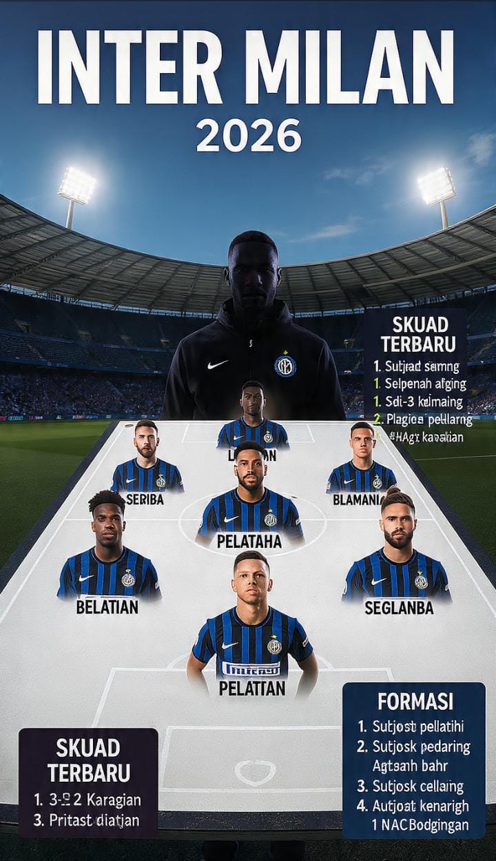 Daftar Pemain Inter Milan 2026: Skuad Terbaru, Pelatih, dan Formasi Andalan