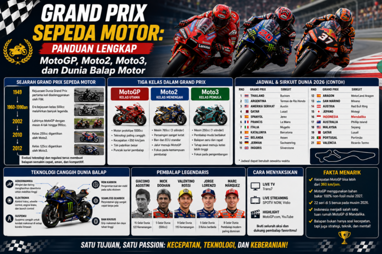 Grand Prix Sepeda Motor: Panduan Lengkap MotoGP, Moto2, Moto3, dan Dunia Balap Motorv
