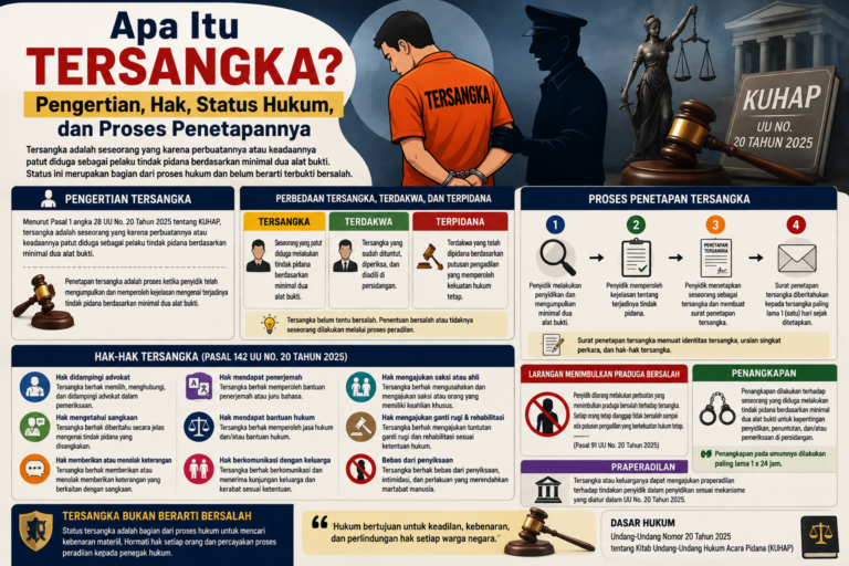 Apa Itu Tersangka? Pengertian, Hak, Status Hukum, dan Proses Penetapannya