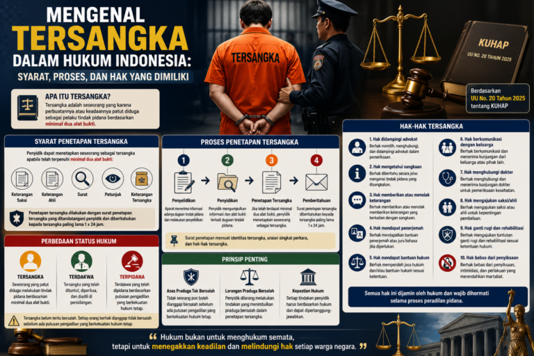 Mengenal Tersangka dalam Hukum Indonesia: Syarat, Proses, dan Hak yang Dimiliki