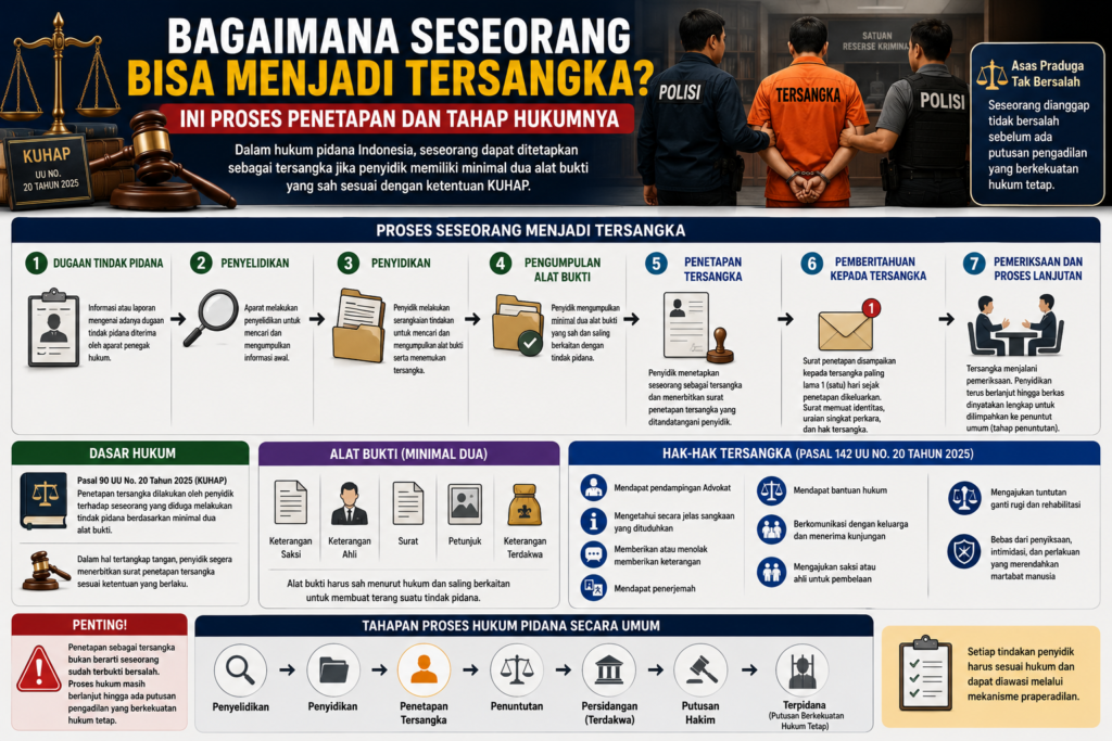 Bagaimana Seseorang Bisa Menjadi Tersangka? Ini Proses Penetapan dan Tahap Hukumnya