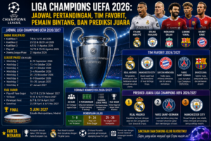 Liga Champions UEFA 2026: Jadwal Pertandingan, Tim Favorit, Pemain Bintang, dan Prediksi Juara