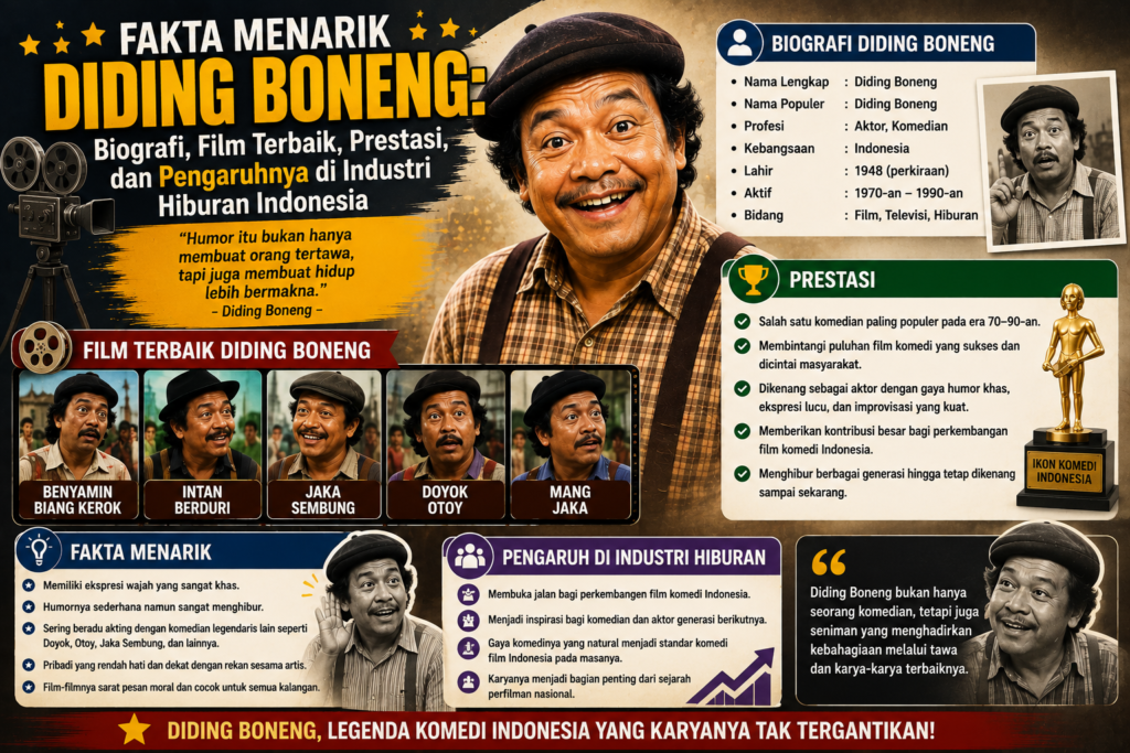 Fakta Menarik Diding Boneng: Biografi, Film Terbaik, Prestasi, dan Pengaruhnya di Industri Hiburan Indonesia