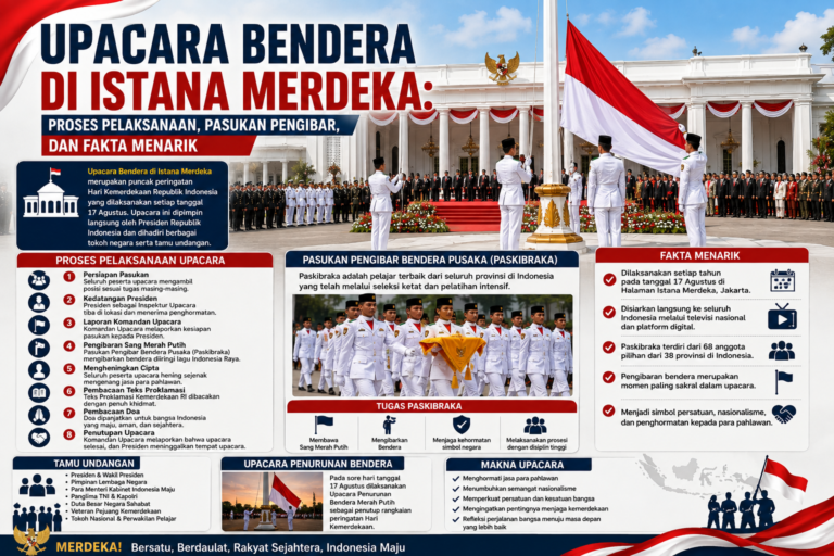 Upacara Bendera di Istana Merdeka: Proses Pelaksanaan, Pasukan Pengibar, dan Fakta Menarik