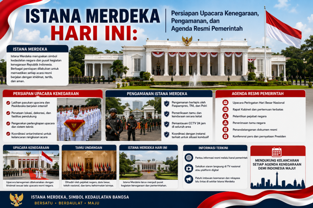 Istana Merdeka Hari Ini: Persiapan Upacara Kenegaraan, Pengamanan, dan Agenda Resmi Pemerintah